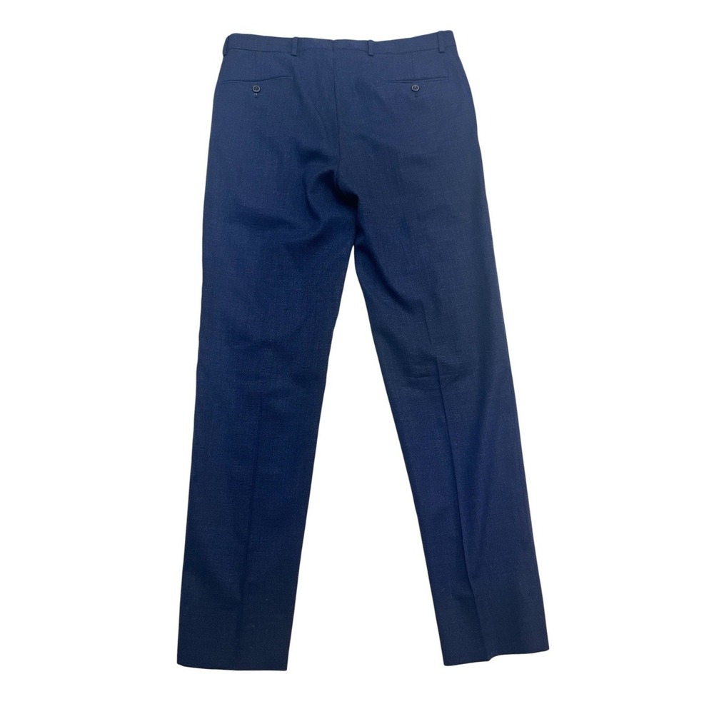Jos A Bank 1905 Navy Blue 35x32 Dress Pants Trousers Slim Tapered Flat Front - Picture 6 of 9